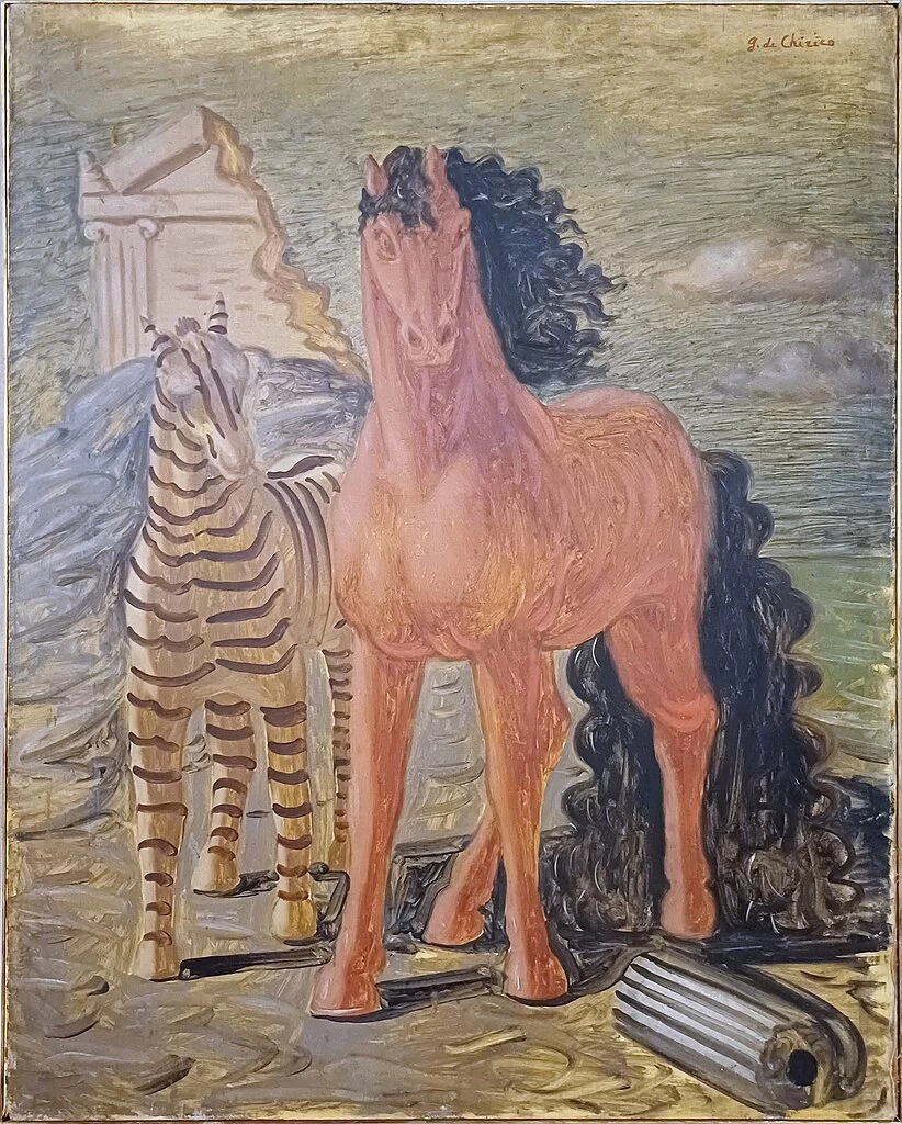 Giorgio De Chirico - Cavallo e zebra, Museo Soumaya